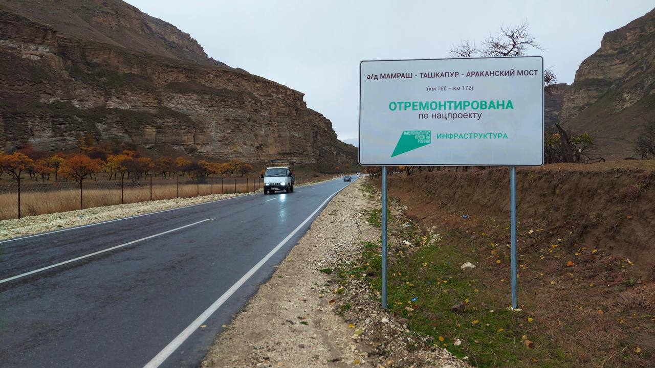 Торжественное открытие отремонтированной дороги в Лакском районе