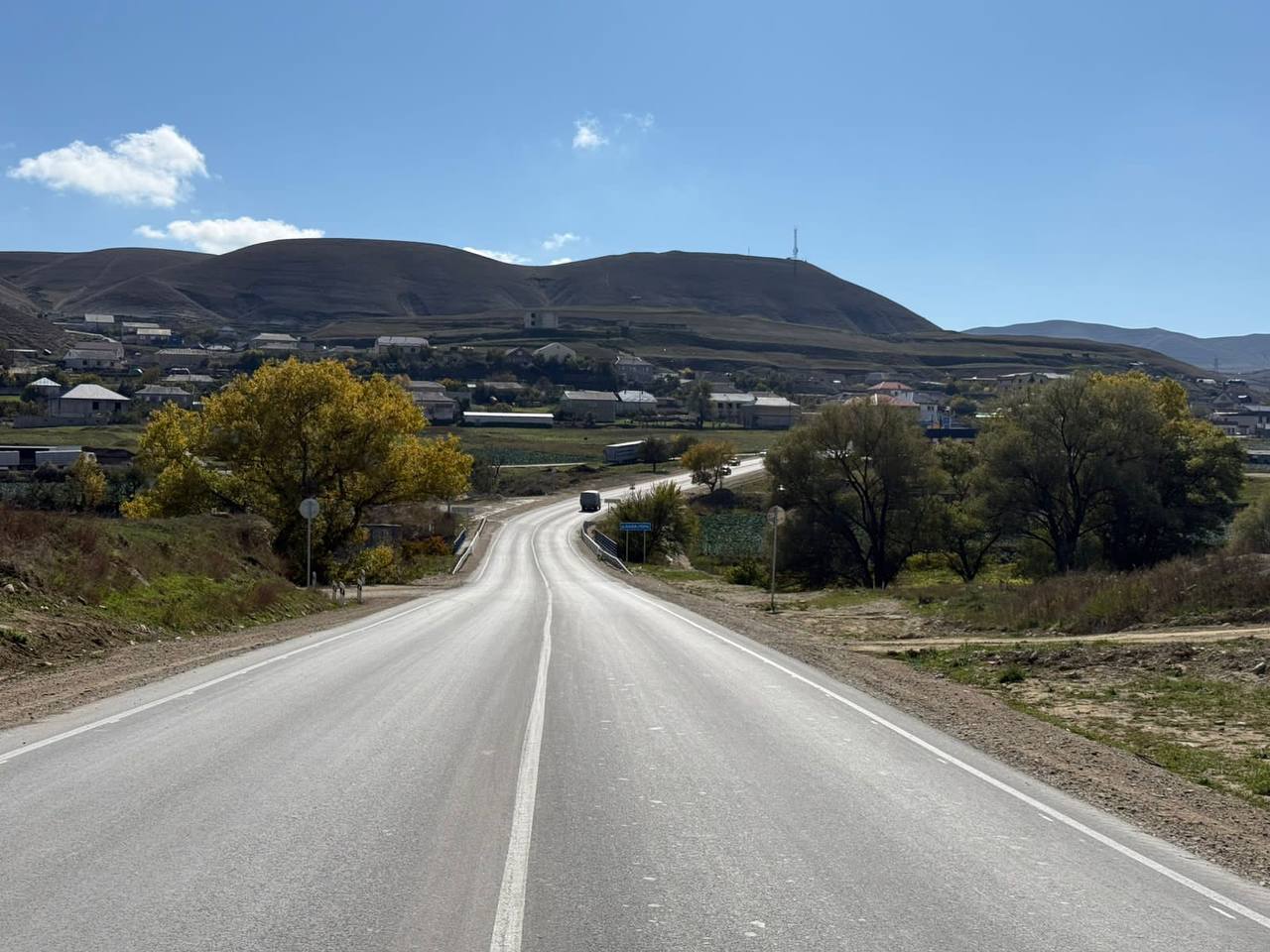 Открытие обновлённой дороги в Левашинском районе