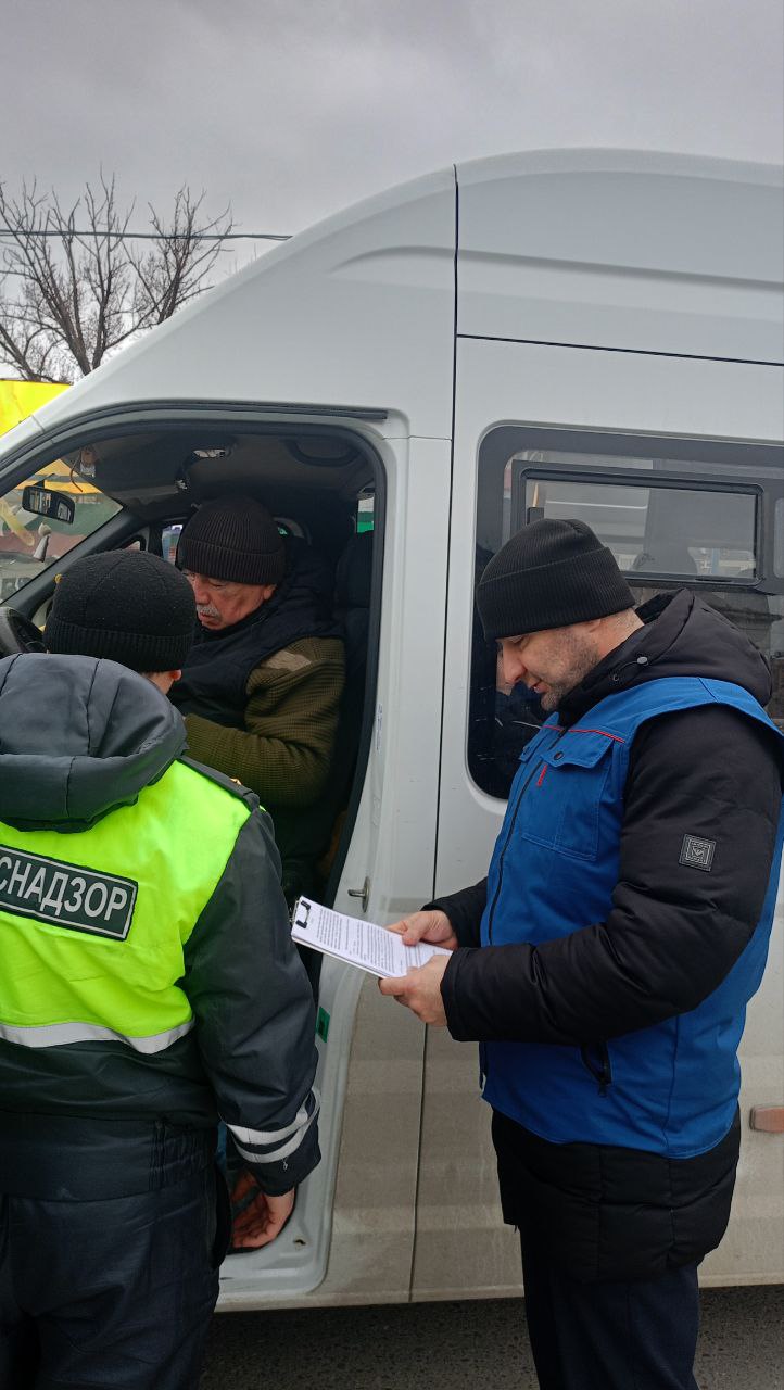 В Каспийске прошёл рейд по безопасности пассажирских перевозок